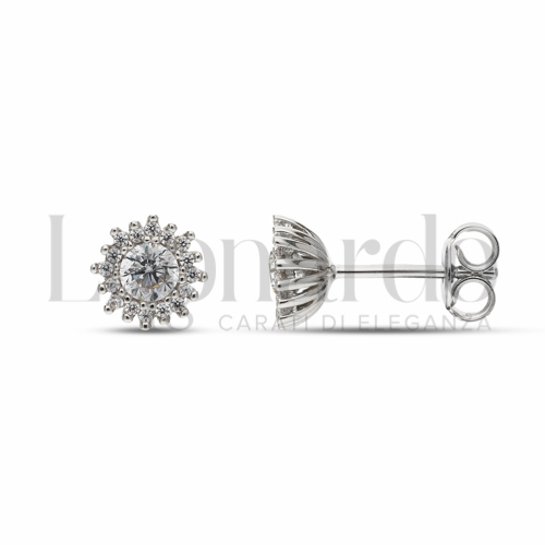 con Zircone bianco da Misura pietra o modello 4,00 mm in Oro Bianco da 1,8gr.