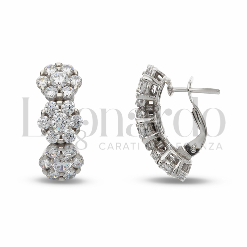con Zircone bianco da Misura pietra o modello Trilogy Lineare in Oro Bianco da 5,6gr.