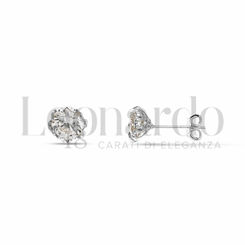 con Zircone bianco da Misura pietra 5,00 mm in Oro Bianco da 0,7gr.