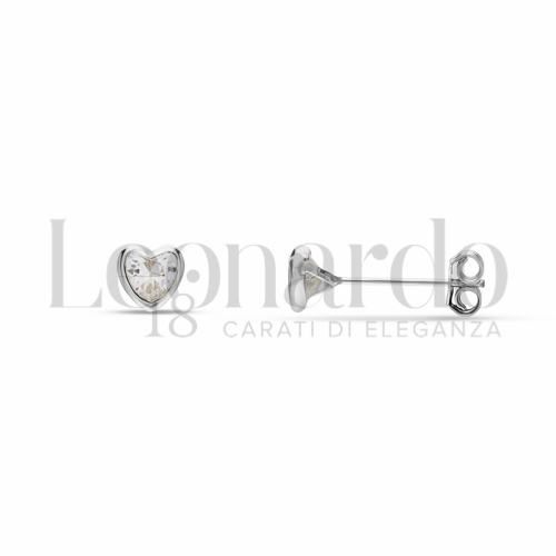 con Zircone bianco da Misura pietra 4,00 mm in Oro Bianco da 0,5gr.
