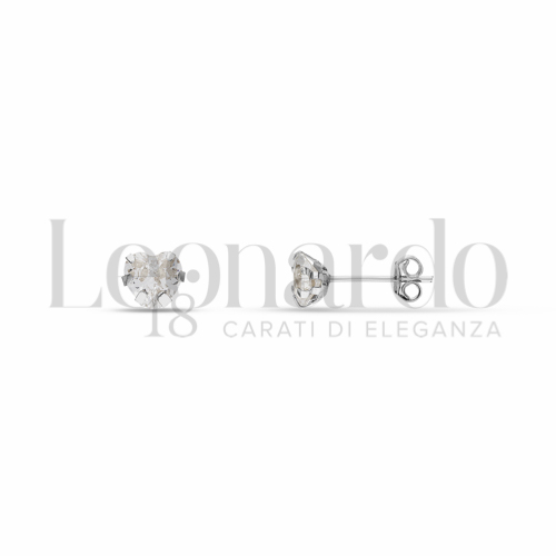 con Zircone bianco da Misura pietra 5,00 mm in Oro Bianco da 0,7gr.