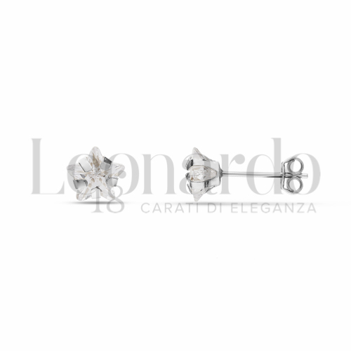 con Zircone bianco da Misura pietra 6,00 mm in Oro Bianco da 0,8gr.