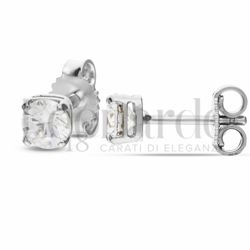 con Zircone bianco da Misura pietra 5,00 mm in Oro Bianco da 1,5gr.