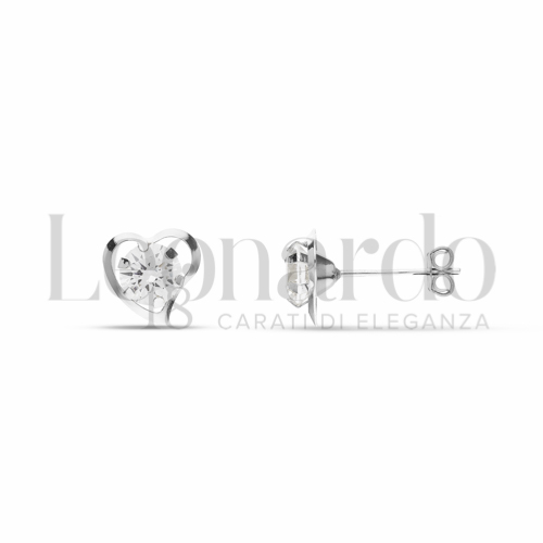 con Zircone bianco da Misura pietra 5,00 mm in Oro Bianco da 0,8gr.