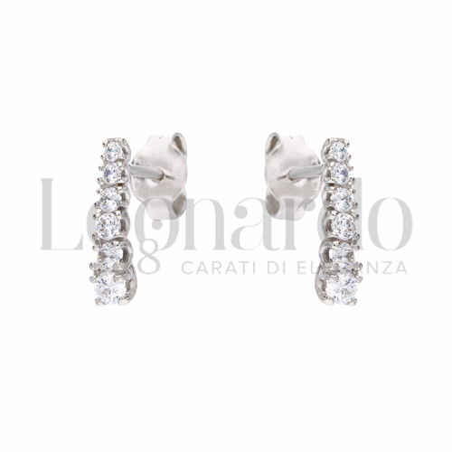 con Zircone bianco da in Oro Bianco da 1,7gr.