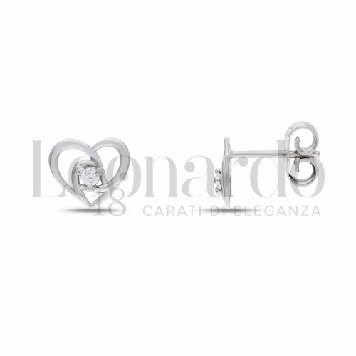 con Zircone bianco da Misura pietra o modello 2,00 mm in Oro Bianco da 1,2gr.