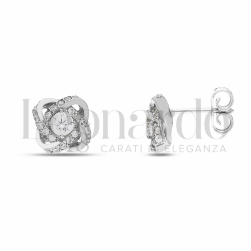con Zircone bianco da Misura pietra o modello 3,00 mm in Oro Bianco da 2,8gr.