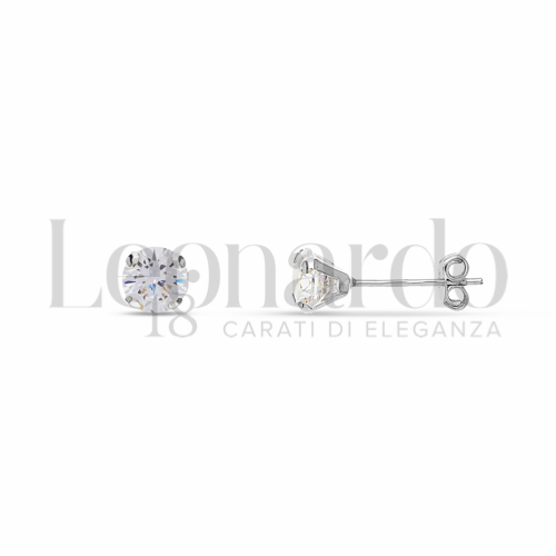 con Zircone bianco da Misura pietra 5,00 mm in Oro Bianco da 0,7gr.
