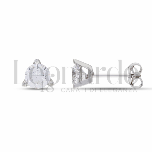 con Zircone bianco da Misura pietra 6,00 mm in Oro Bianco da 1,8gr.