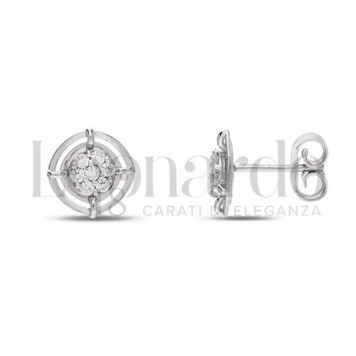 con Zircone bianco da Misura pietra o modello 5,00 mm in Oro Bianco da 1,9gr.