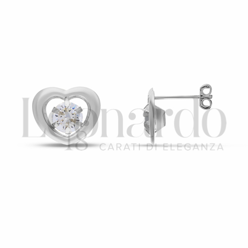 con Zircone bianco da Misura pietra 5,00 mm in Oro Bianco da 1gr.