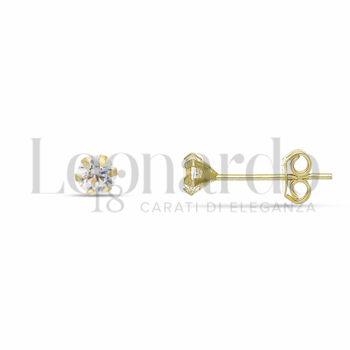 con Zircone bianco da Misura pietra 4,00 mm in Oro Giallo da 0,5gr.