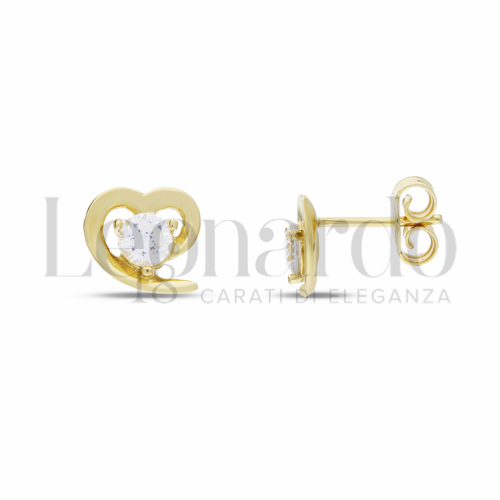 con Zircone bianco da in Oro Giallo da 2,2gr.