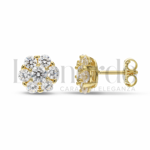 con Zircone bianco da Misura pietra 3,00 - 3,80 mm in Oro Giallo da 2,8gr.