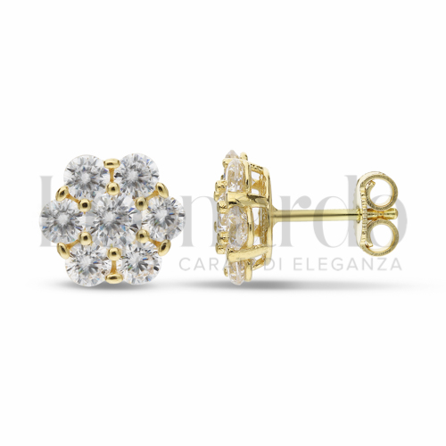 con Zircone bianco da Misura pietra 3,50 - 4,30 mm in Oro Giallo da 3,3gr.