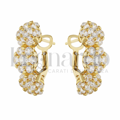 con Zircone bianco da Misura pietra o modello Trilogy Lineare in Oro Giallo da 5,8gr.