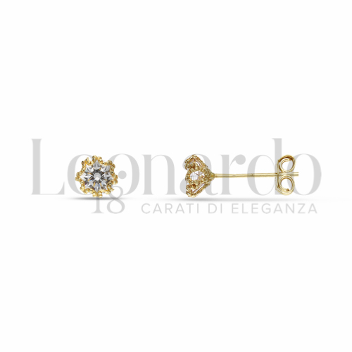 con Zircone bianco da Misura pietra 4,00 mm in Oro Giallo da 0,5gr.