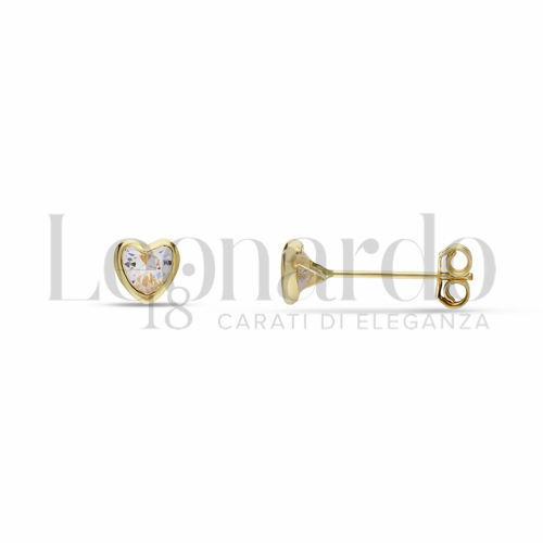 con Zircone bianco da Misura pietra 4,00 mm in Oro Giallo da 0,5gr.