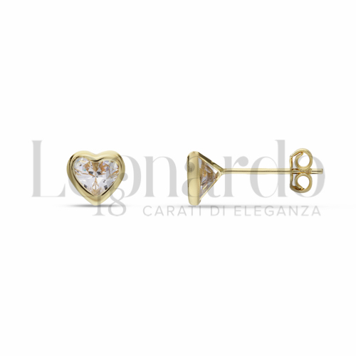 con Zircone bianco da Misura pietra 5,00 mm in Oro Giallo da 0,7gr.