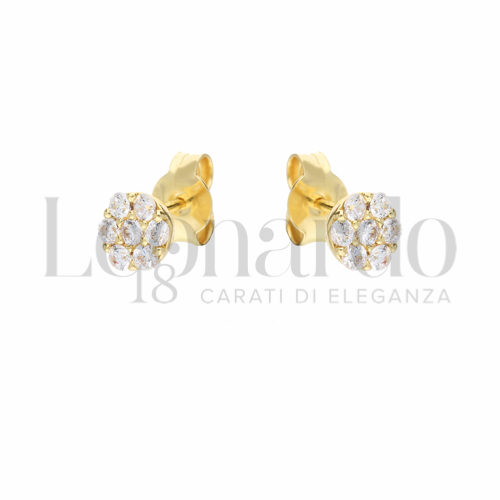 con Zircone bianco da Misura pietra 6,00 mm in Oro Giallo da 1,5gr.