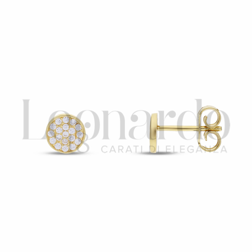 con Zircone bianco da in Oro Giallo da 1,3gr.