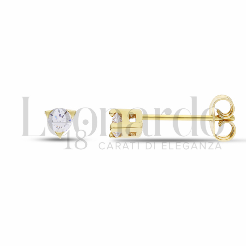 con Zircone bianco da Misura pietra 3,00 mm in Oro Giallo da 1gr.