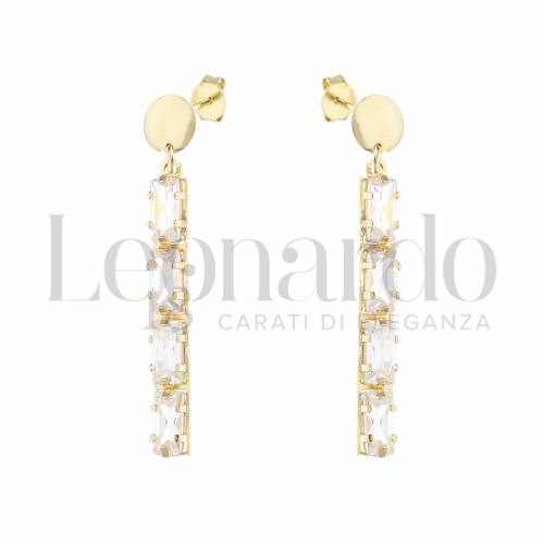 con Zircone bianco da Misura pietra o modello Pendente in Oro Giallo da 1,6gr.