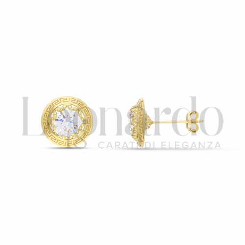 con Zircone bianco da in Oro Giallo da 1,3gr.