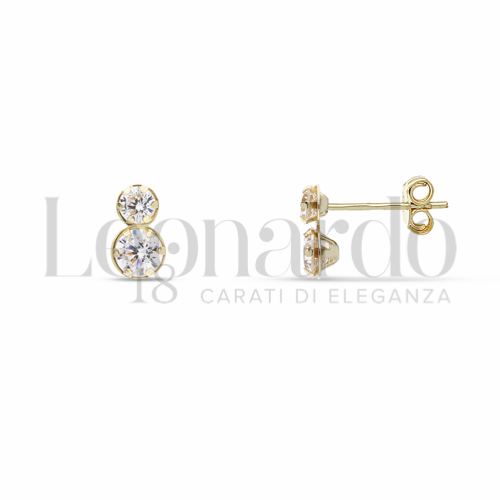 con Zircone bianco da Misura pietra o modello Pendente in Oro Giallo da 0,8gr.