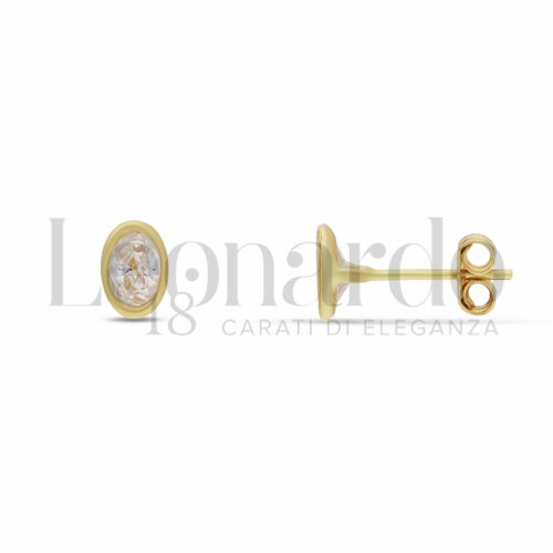 Orecchini Donna A Nodo D'Amore Placcati Oro 18K, Design Moderno Con Superficie Ondulata, Chiusura Sicura