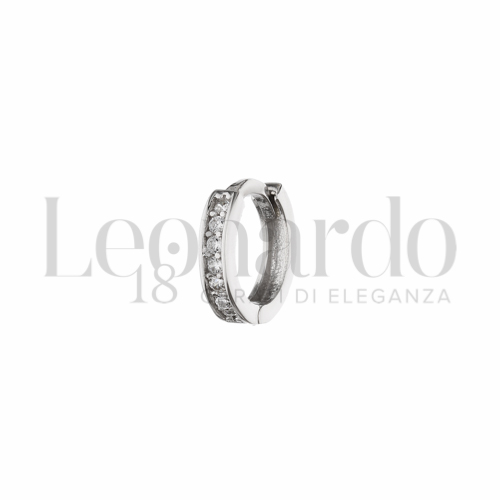 8 mm Diametro interno con Zircone bianco in Oro Bianco da 0,6gr.