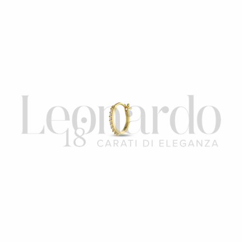 8 mm Diametro interno con Zircone bianco in Oro Giallo da 0,6gr.