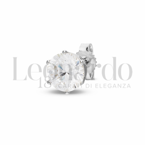 con Zircone bianco da Misura 7,00 mm in Oro Bianco da 1,2gr.