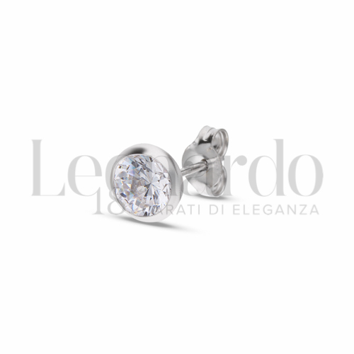 con Zircone bianco da Misura 6,00 mm in Oro Bianco da 0,5gr.