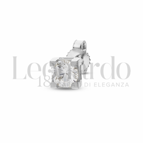 con Zircone bianco da Misura 5,00 mm in Oro Bianco da 0,9gr.