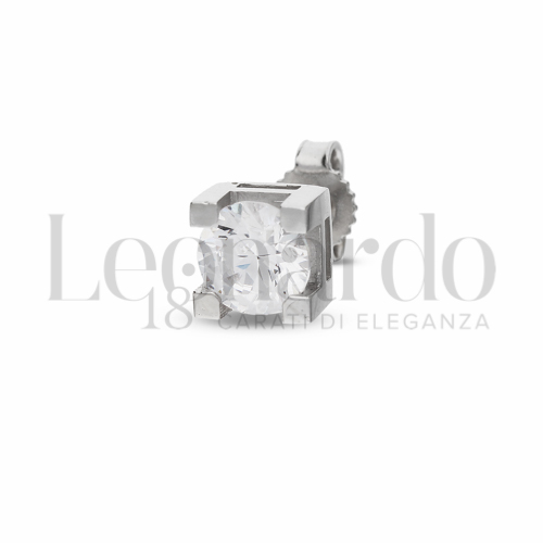 con Zircone bianco da Misura 6,00 mm in Oro Bianco da 1,4gr.