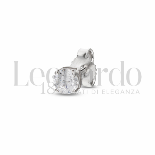 con Zircone bianco da Misura 4,00 mm in Oro Bianco da 0,6gr.