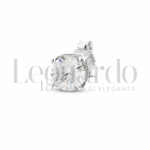 con Zircone bianco da Misura 6,00 mm in Oro Bianco da 1gr.