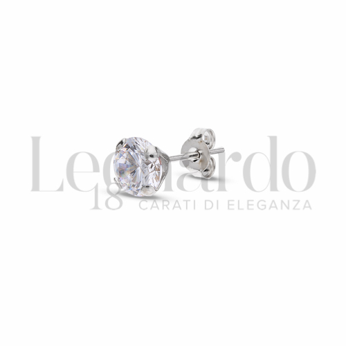 con Zircone bianco da Misura 5,00 mm in Oro Bianco da 0,4gr.