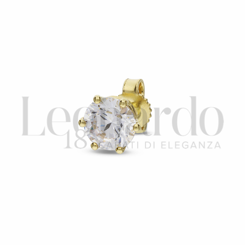 con Zircone bianco da Misura 6,00 mm in Oro Giallo da 1gr.