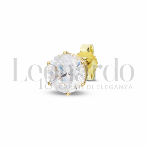 con Zircone bianco da Misura 7,00 mm in Oro Giallo da 1,2gr.