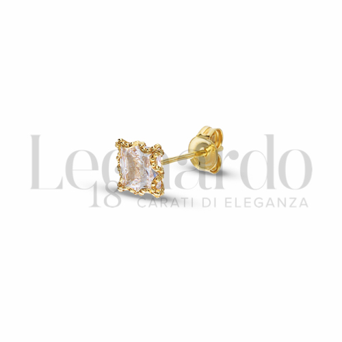 con Zircone bianco da Misura 4,00 mm in Oro Giallo da 0,3gr.