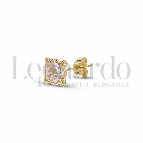 con Zircone bianco da Misura 5,00 mm in Oro Giallo da 0,4gr.