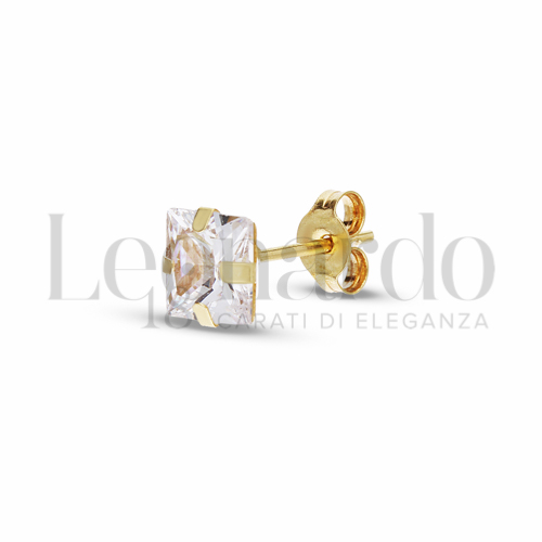 con Zircone bianco da Misura 6,00 mm in Oro Giallo da 0,7gr.