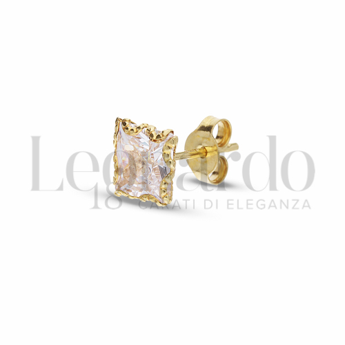 con Zircone bianco da Misura 6,00 mm in Oro Giallo da 0,6gr.