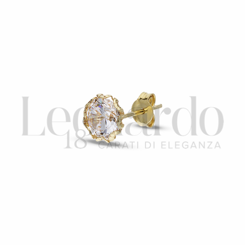 con Zircone bianco da Misura 5,00 mm in Oro Giallo da 0,4gr.