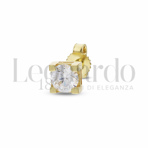 con Zircone bianco da Misura 5,00 mm in Oro Giallo da 1gr.