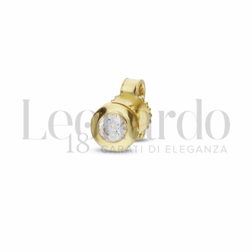 con Zircone bianco da Misura 3,00 mm in Oro Giallo da 0,7gr.