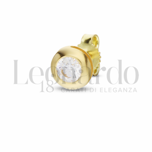 con Zircone bianco da Misura 4,00 mm in Oro Giallo da 0,9gr.