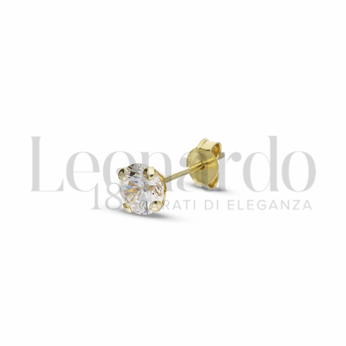 con Zircone bianco da Misura 4,00 mm in Oro Giallo da 0,3gr.